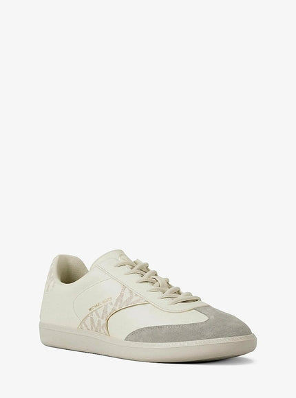 MICHAEL KORS Benny Mixed-Media Sneaker - Cream