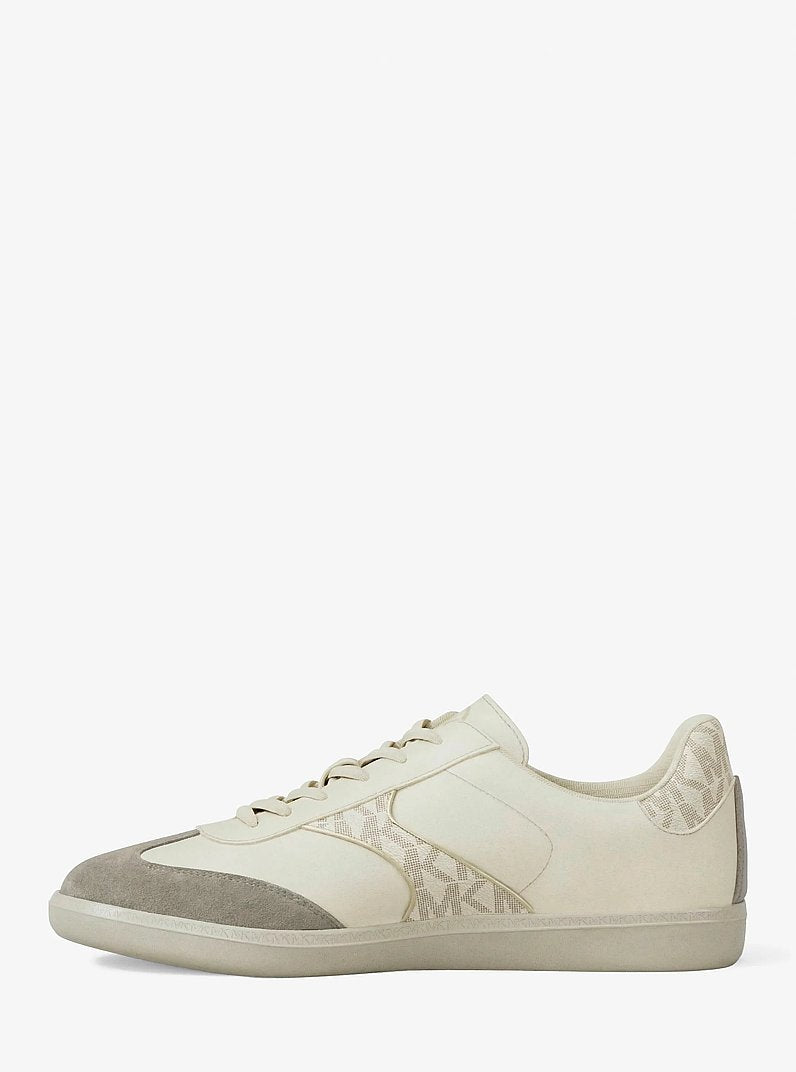 MICHAEL KORS Benny Mixed-Media Sneaker - Cream