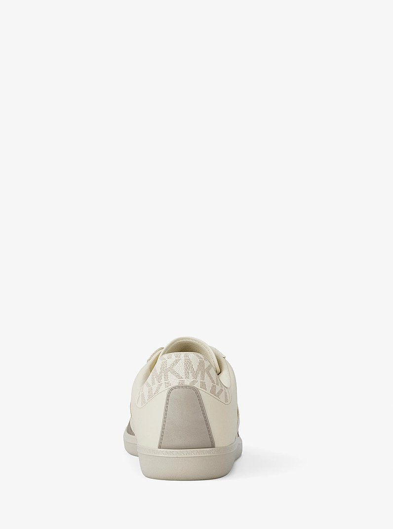 MICHAEL KORS Benny Mixed-Media Sneaker - Cream