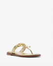 MICHAEL KORS Carson Crackled Metallic Leather Sandal