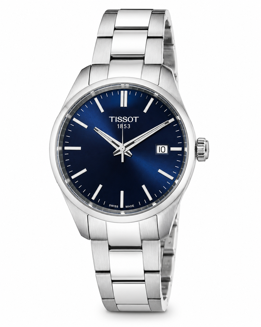 TISSOT PR 100 Quartz Blue Dial Ladies Watch