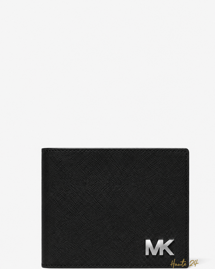 MICHAEL KORS Cooper Saffiano Leather Billfold Wallet With Passcase