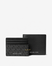 MICHAEL KORS Pebbled Leather Billfold Wallet and Signature Logo Card Case Gift Set
