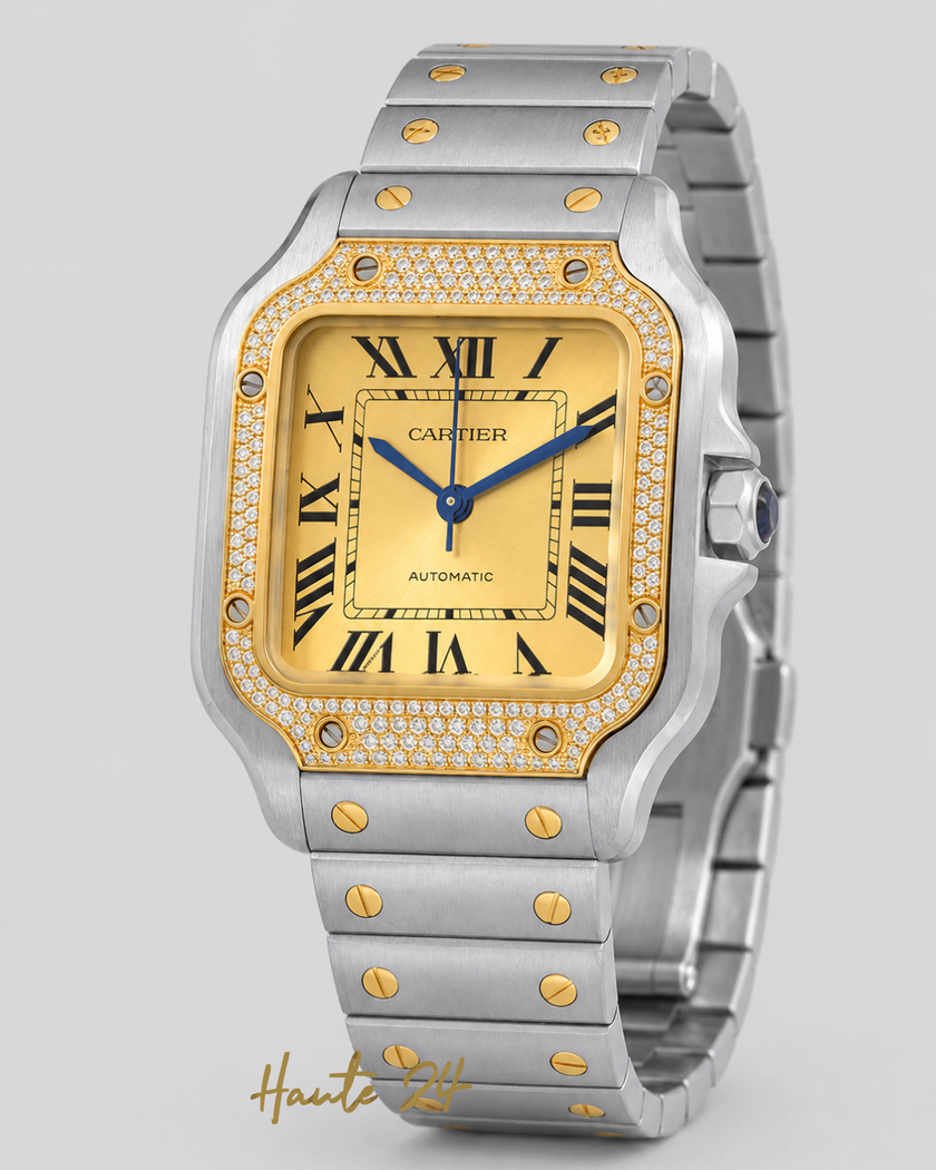 [BRAND NEW]CARTIER Santos Medium Model 18k Yellow Watch W3SA0007 35MM