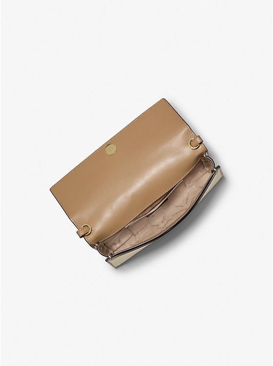 MICHAEL KORS Jet Set Medium Metallic Leather Clutch - Pale Gold image 2