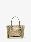 Michael Kors Jet Set Extra-Small Metallic Logo Debossed Convertible Tote Bag image 0
