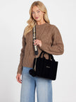 Guess Holly Velvet Mini Tote - Black image 1