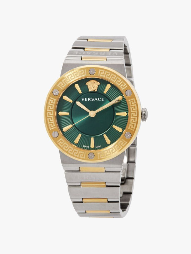 Versace Greca Logo Quartz Green Dial Two-tone Ladies Watch image 0