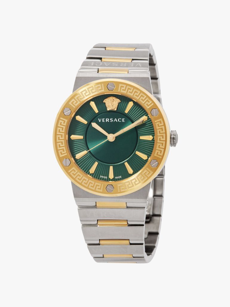 Versace Greca Logo Quartz Green Dial Two-tone Ladies Watch image 0