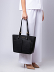 [AT DELHI] MICHAEL KORS  Jet Set Travel Medium Double Pocket Tote - Black image 0