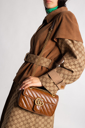 GUCCI Gg Marmont Mini Shoulder Bag - Brown image 4