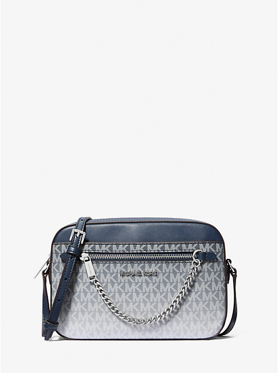MICHAEL KORS Jet Set large crossbody bag with ombré design and exclusive logo - NAVY BLUE image