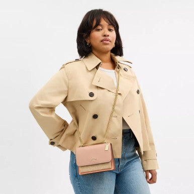 COACH Mini Klare Crossbody Bag In Colorblock Signature Canvas - Cream/Sand image 0