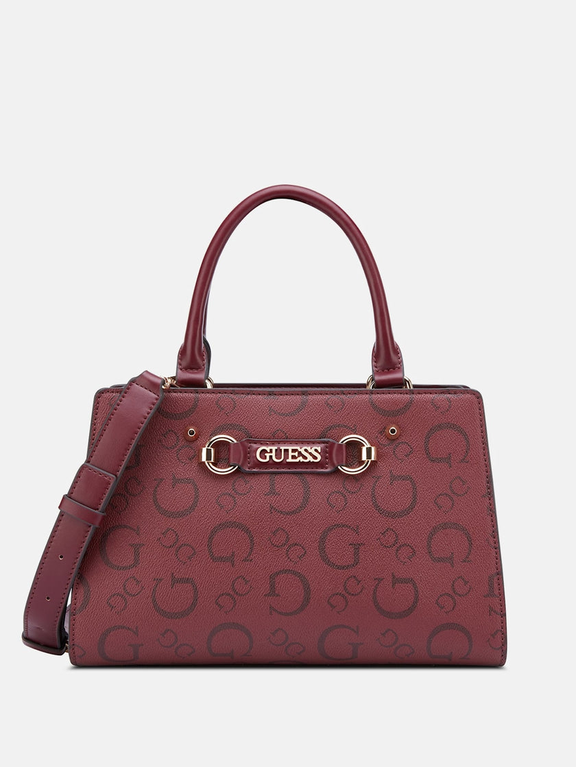 Guess Lacy Logo Satchel - Red image 0
