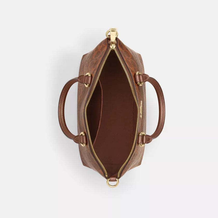 COACH Sadie Satchel Bag In Signature Canvas image 2