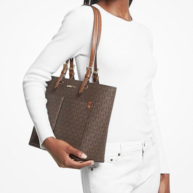 MICHAEL KORS  Jet Set Medium Logo Pocket Tote Bag image 0