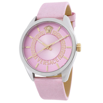 VERSACE Quartz Ladies Pink Guilloche Dial Watch image 0