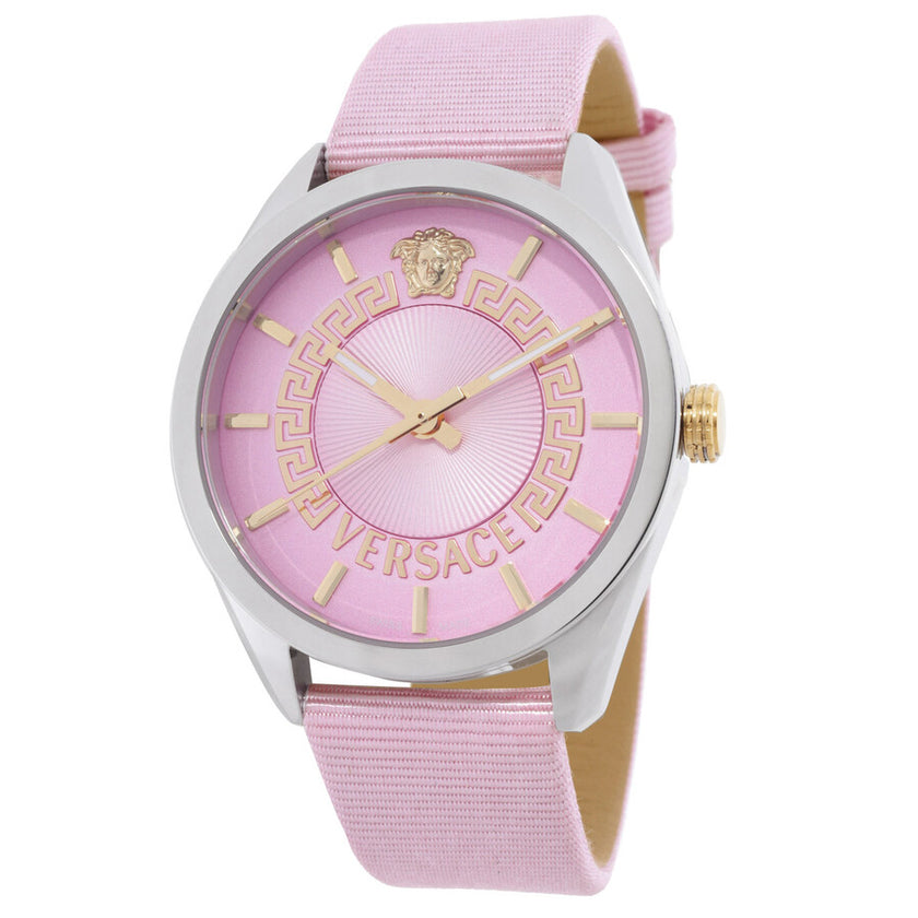VERSACE Quartz Ladies Pink Guilloche Dial Watch image 0
