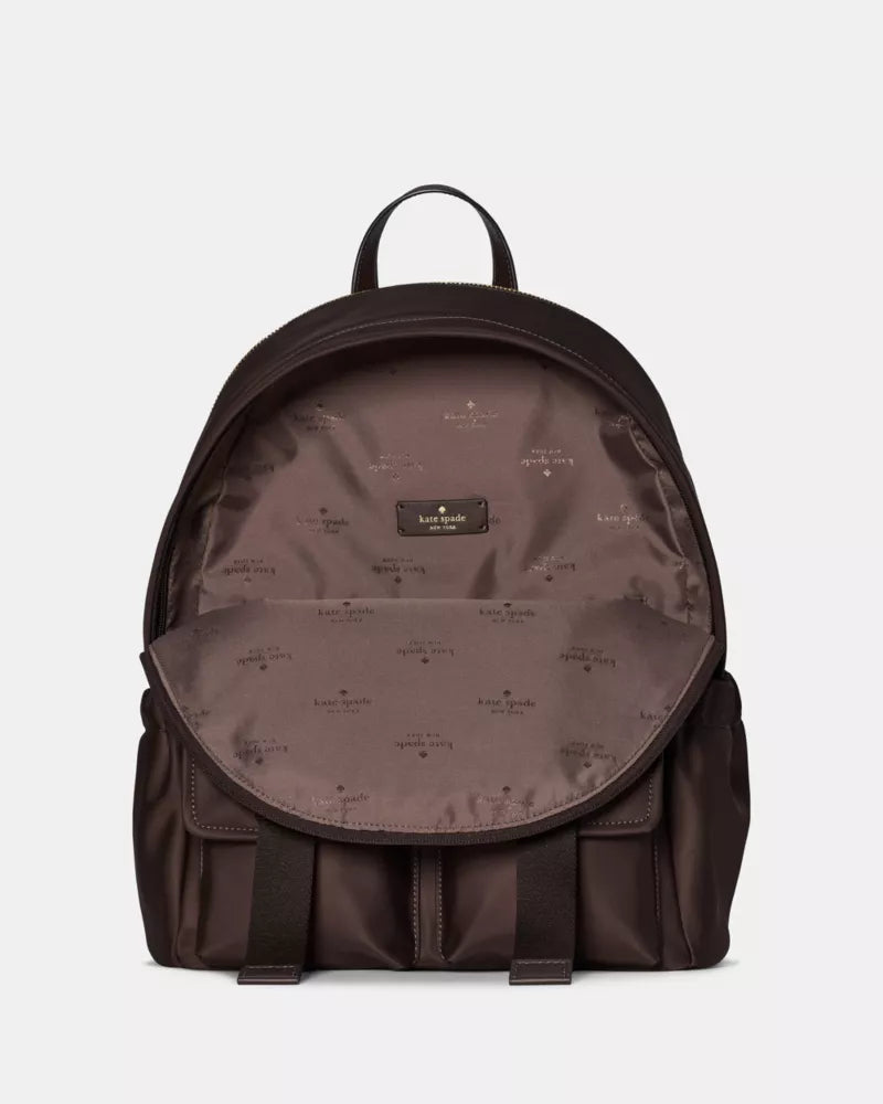KATE SPADE Carter Ksnyl Cargo Large Backpack - Hot Fudge image 2