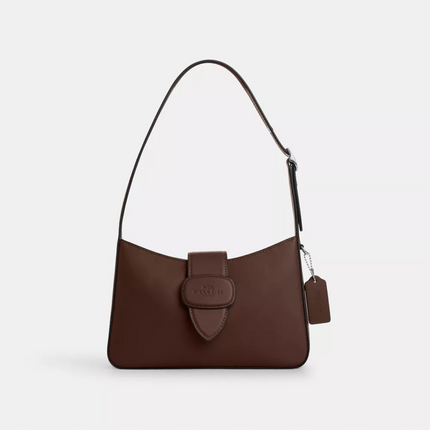 COACH Eliza Shoulder Bag With Zipper Closure - Silver/Maple image