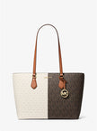 MICHAEL KORS Sheila Large Two-Tone Signature Logo Tote Bag image 0