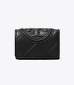 TORY BURCH  Fleming Soft Polished-Grain Small Flap Wallet image 0