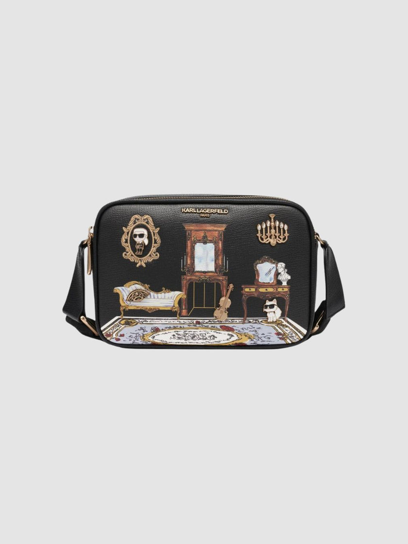 KARL LAGERFELD Maybelle Rococo Camera Crossbody - Black image 0