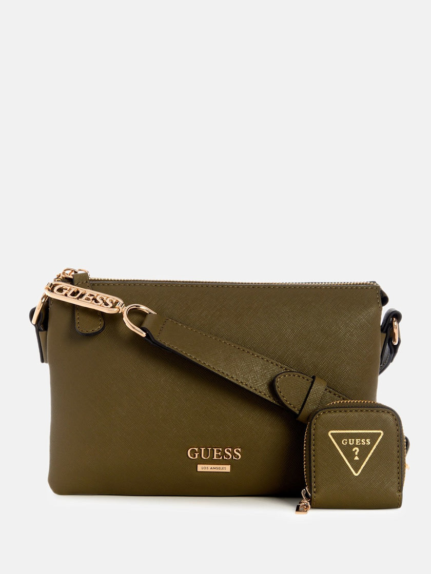Guess Oona Top-Zip Crossbody - Green image 0