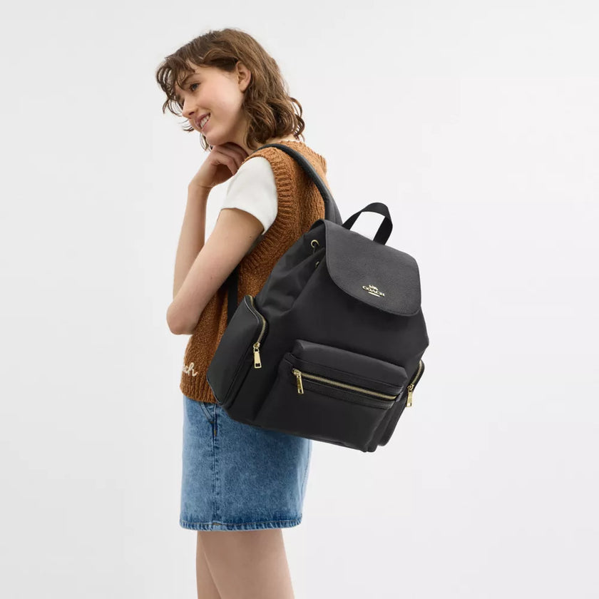 COACH Backpack - Gold/Black image 1