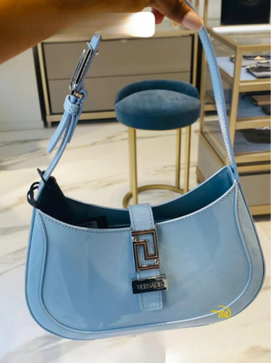 [AT DELHI] VERSACE Greca Goddess Small Hobo Bag - Blue image 2