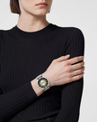 VERSACE New V Circle Quartz Men's Black Guilloche Dial Watch image 1