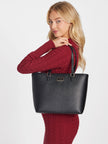 Guess Hilda Saffiano Tote - Black image 1