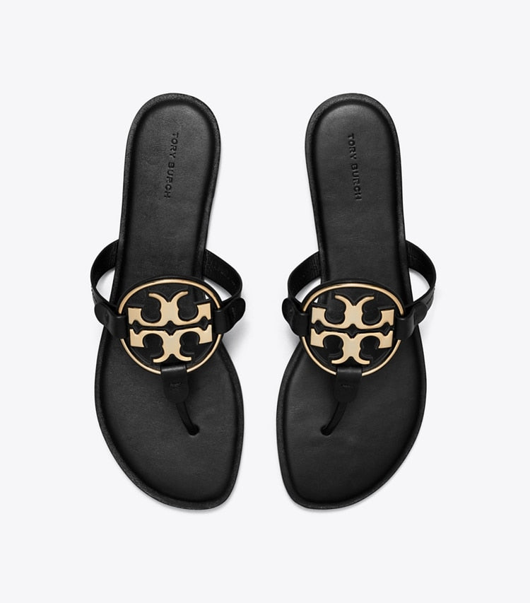TORY BURCH Metal Miller Sandal - Perfect Black / Gold (Arriving In Delhi) image 1