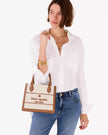 [AT DELHI] KATE SPADE Ellie Canvas Small Tote - Warm Gingerbread Multi image 1