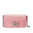 GUCCI Super Mini Gg Marmont In Quilted Leather Bag - Pink image 4