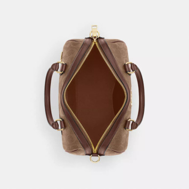COACH Rowan Satchel Bag In Signature Canvas -  Gold/Tan/Brown image 2