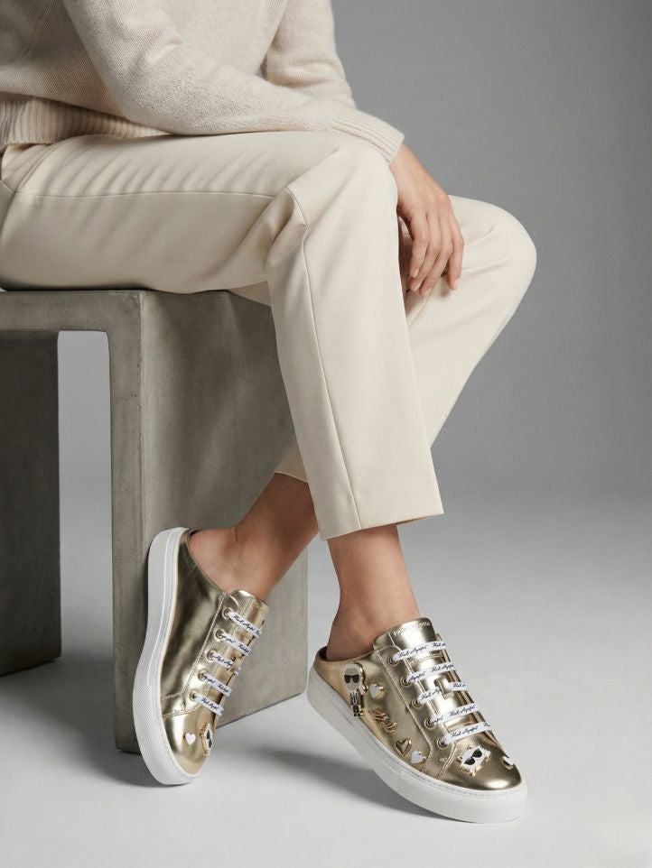 [AT DELHI] KARL LAGERFELD Cambria Cate Pin Metallic Sneaker Mule image 0