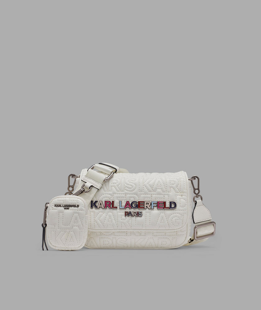 KARL LAGERFELD Voyage Logo Crossbody - White image 0