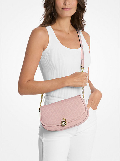 MICHAEL KORS  Mila Medium Signature Logo Messenger Bag - Powder Blush image 1