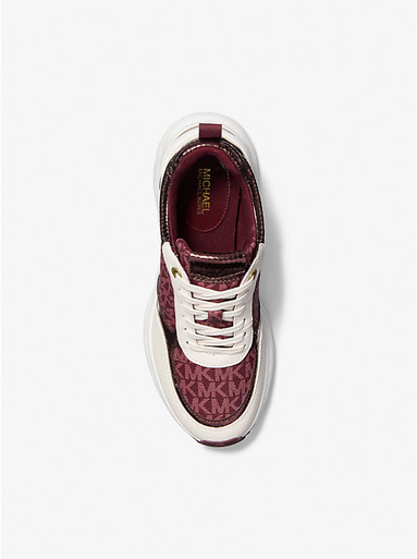MICHAEL KORS Katrina Signature Logo and Metallic Lizard Embossed Trainer (@Delhi Shoes) image 0