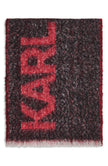 KARL LAGERFELD Logo Fluffy Blanket Scarf - Admiral Red (Arriving In Delhi) image 1