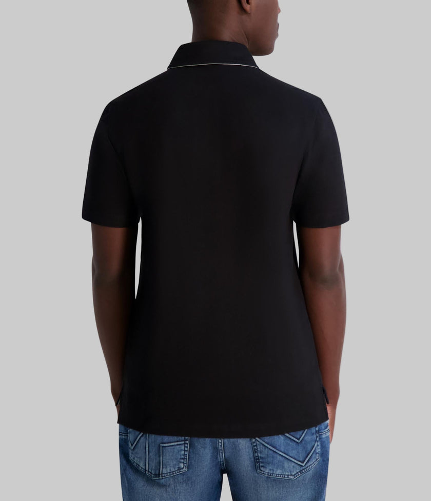 [AT DELHI] KARL LAGERFELD Logo Polo With Placket Detail Size M image 1