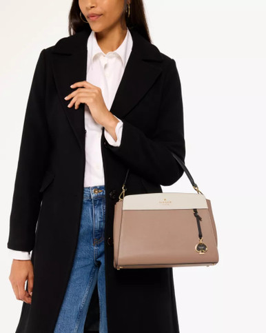 Kate Spade Madison Medium Top Handle Satchel - Toasted Haz elnut Multi  ( Arriving In Delhi ) image 4