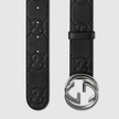GUCCI Wide Belt With Interlocking Gg Detail Buckle image 2