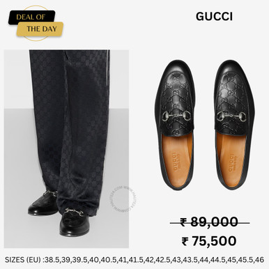 GUCCI Men's Horsebit Detail Loafers - Black image 0