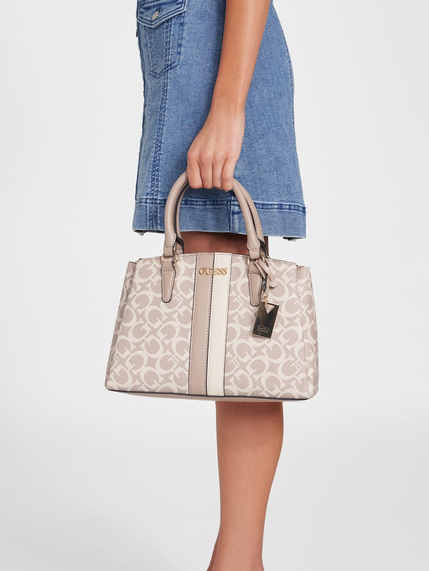 Guess Kyrie Logo Satchel - Beige image 1