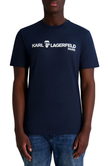 KARL LAGERFELD Core Logo Graphic T-Shirt - Navy, XXL image
