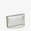 JIMMY CHOO Emmie Champagne Glitter Leather Clutch Bag image 0