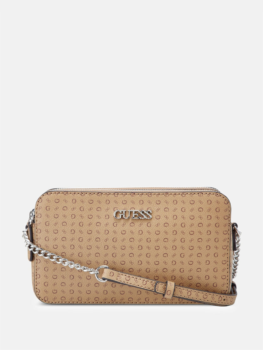 Guess Tidewood Mini Compartment Crossbody - Brown image 0