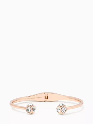 Kate Spade Lady Marmalade Open Cuff - Clear/Rose Gold image 2